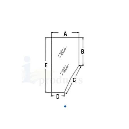 A & I Products Glass, Door (LH) 65" x46" x4" A-3G710-70770